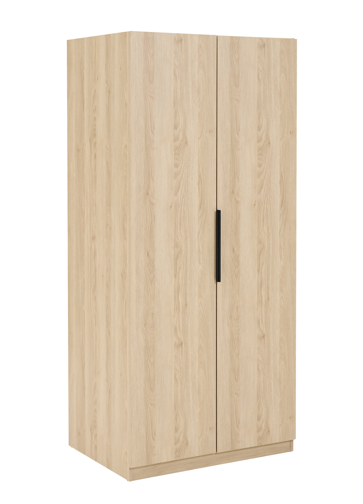 Luna Natural Brown Wood Double Wardrobe
